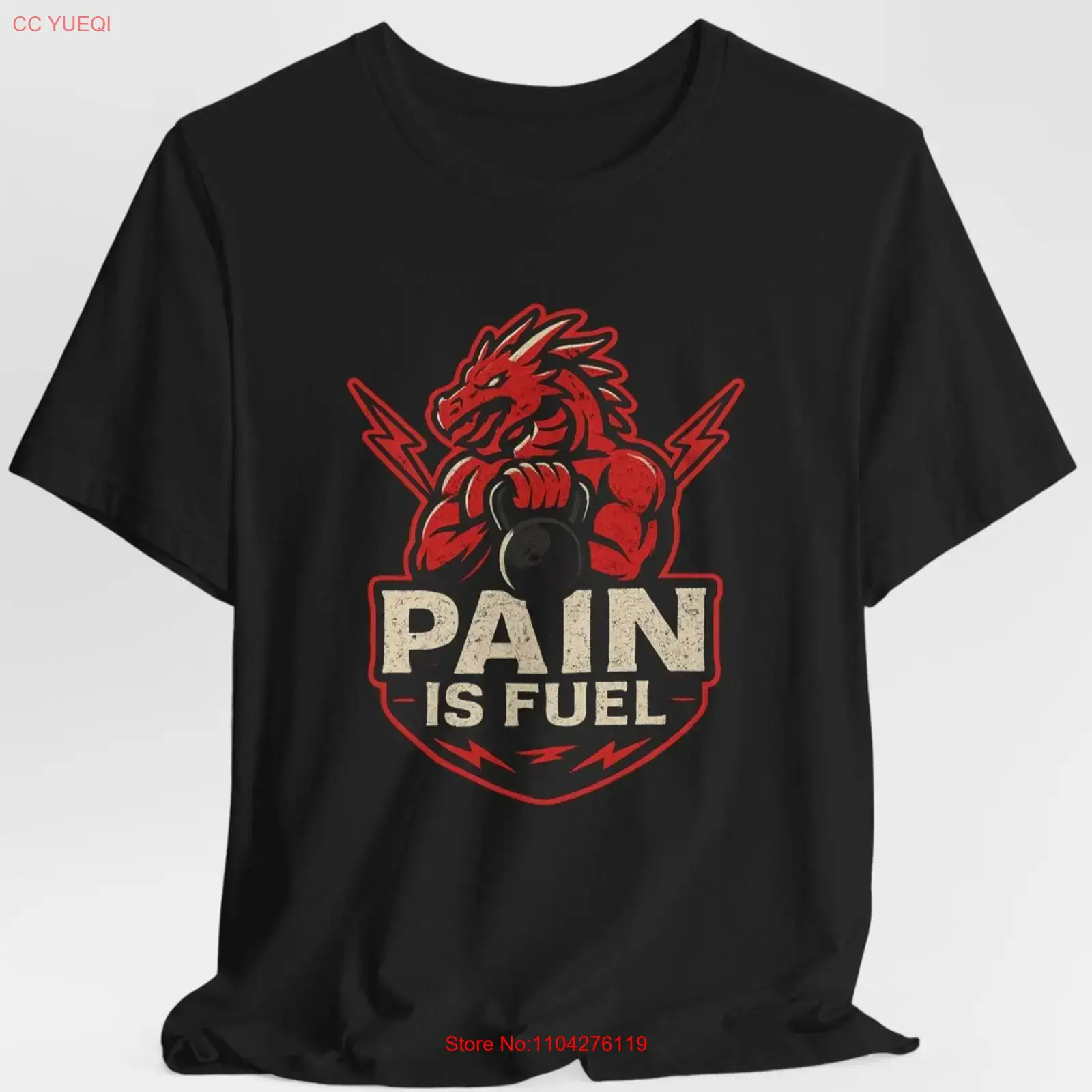 Pain Is Fuel Dragon Gym T-shir - Fuel Fitness & Nutrition Oakbank Photos recensie en prijs
