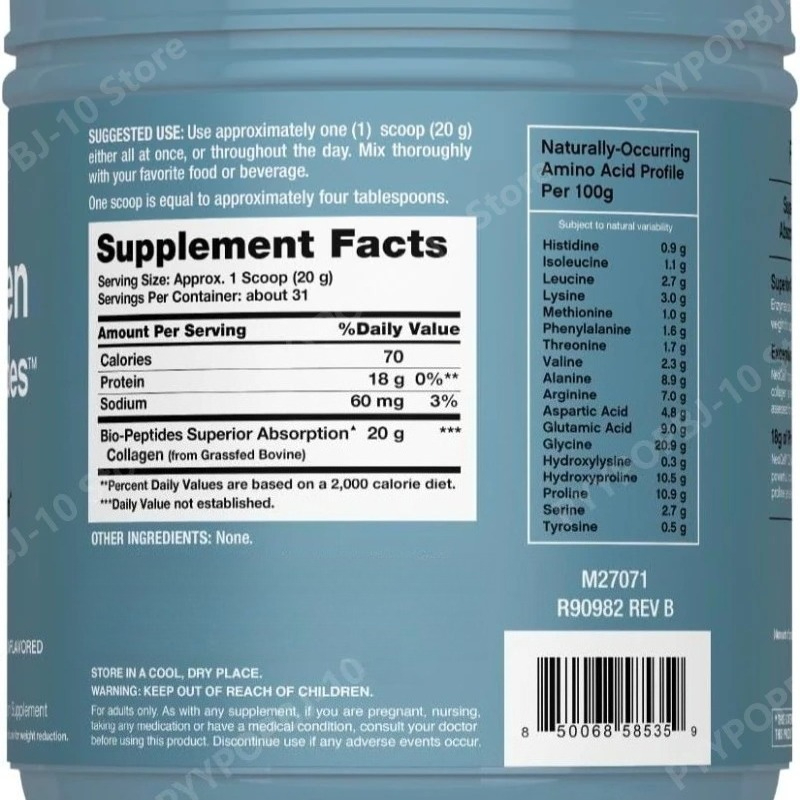 Collageenpoeder 22oz Haar Huid - Collagen Peptide Powder recensie en prijs